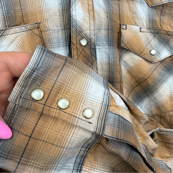 Men’s Pearl Snap Wrangler Western Button Down Size Large - Picture 4 of 7